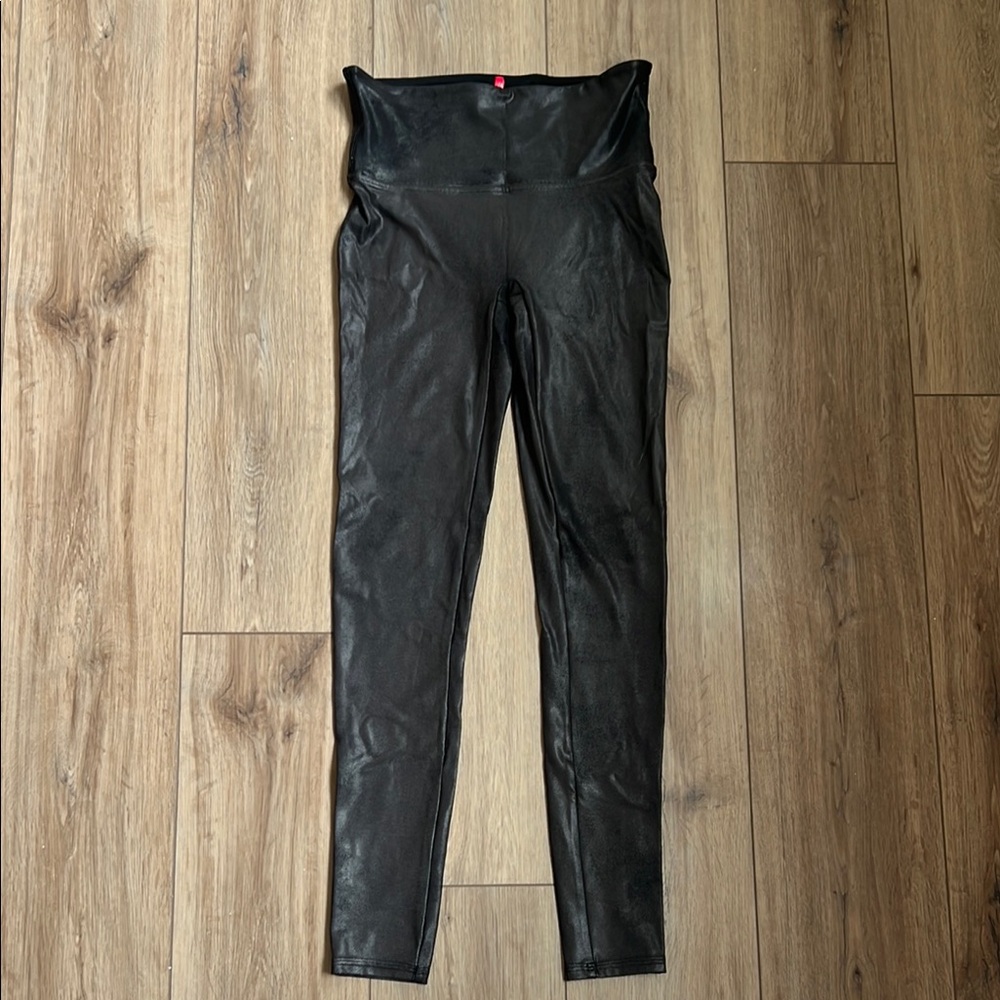 Spanx Black Faux Leather Leggings